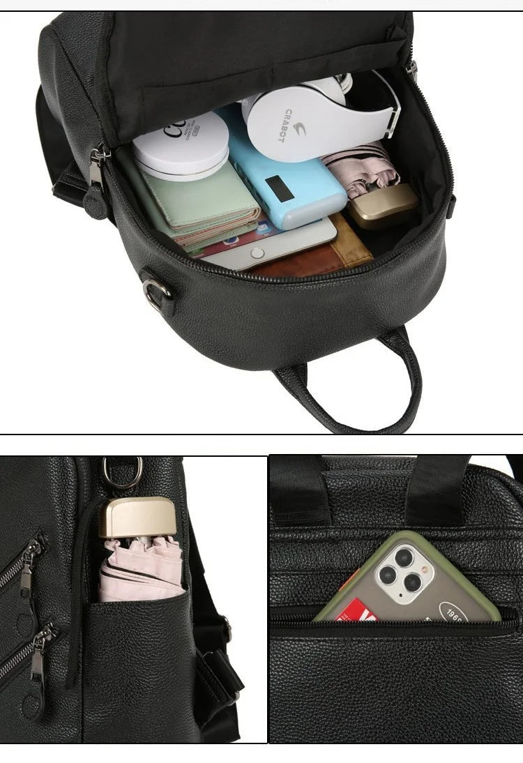 Women Backpack Bagpack Female Shoulder bag Pack Student Backpack pu leather Woma