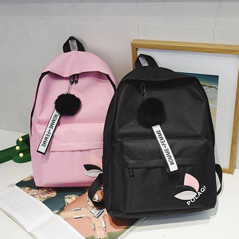 Small Canvas School Backpack for Students