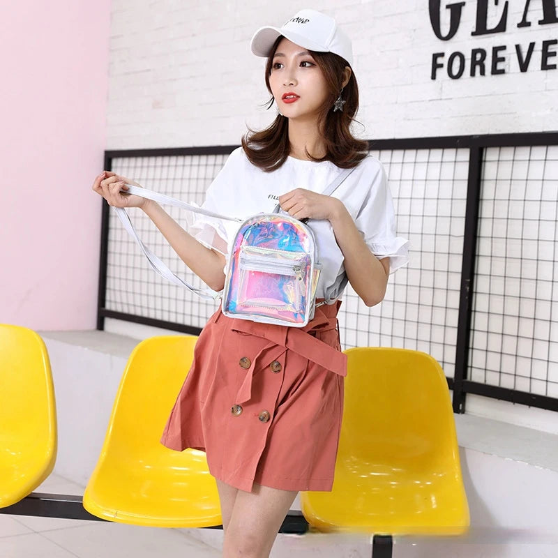 Clear PVC Jelly School Backpack for Teenage Girls