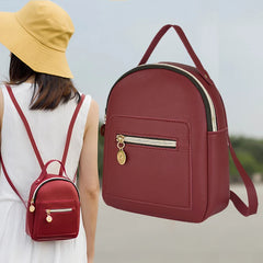 Women Backpack Bag Large Capacity PU Leather Zipper for Travel XIN-Shipping