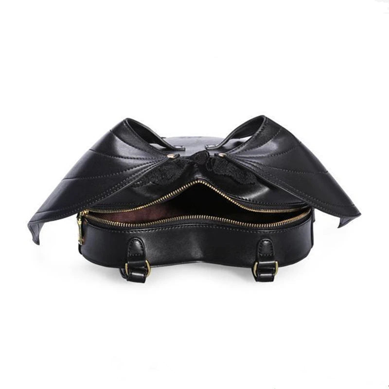 Women Backpack Bat Wing Punk School Bag Girls