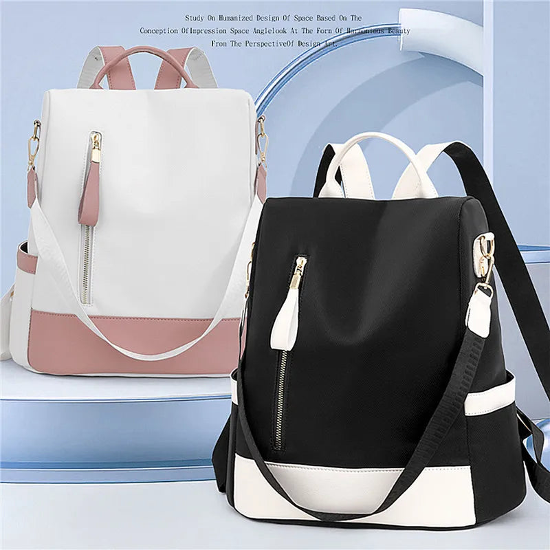 Women Backpack Casual Shoulder Bag Nylon Fabric Female Daypack
