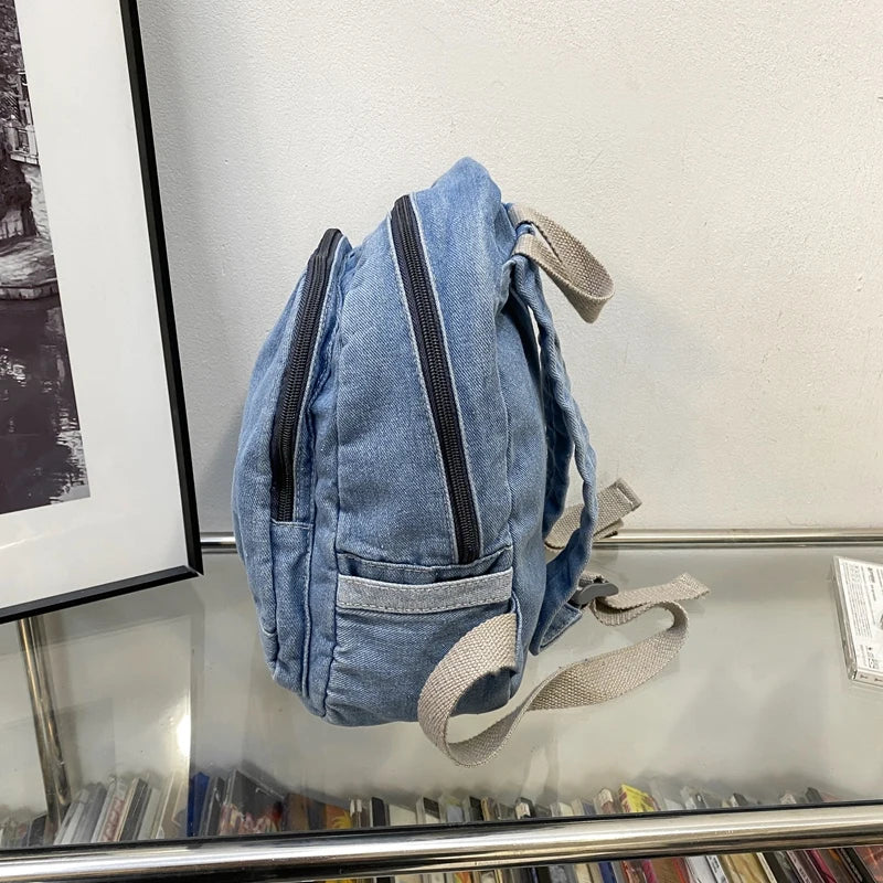 Denim Women's Backpack - Vintage College Mochilas