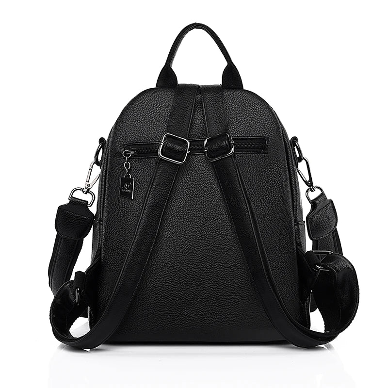 Women Backpack Leather Women Bag School Bags Multifunction Large Capacity