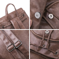 Women Backpack Preppy Style School Backpack PU Leather Women Shoulder Bag