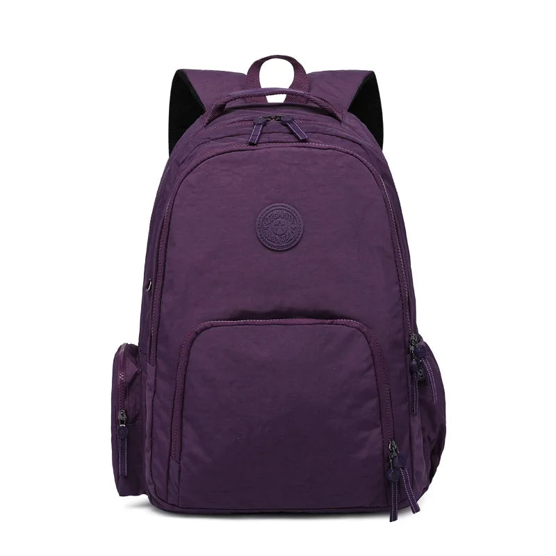 Nylon Girls Preppy Backpack Large Capacity Schoolbag
