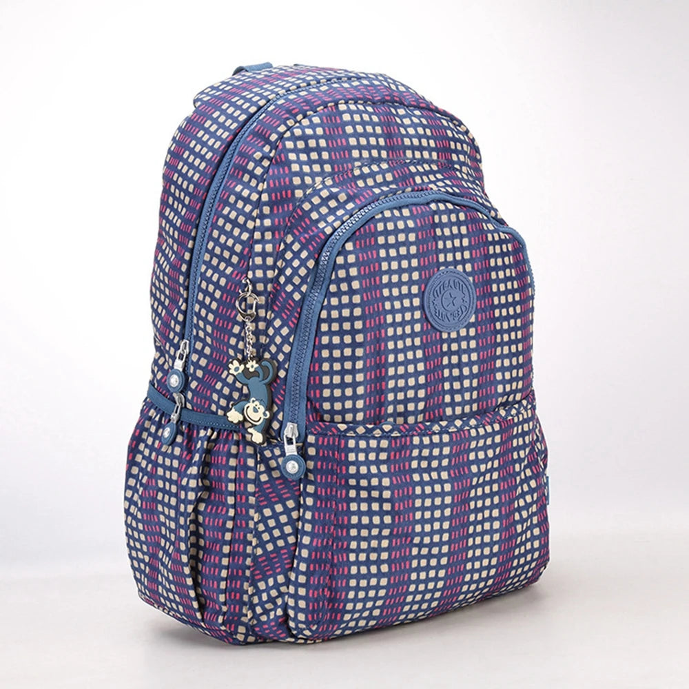Women Nylon Backpack Preppy Style Schoolbag Large Capacity Bag