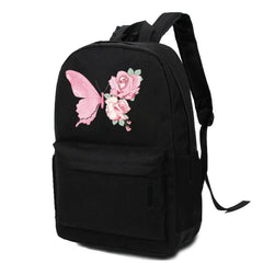Harajuku Butterfly Print Backpack, Lightweight School Bag