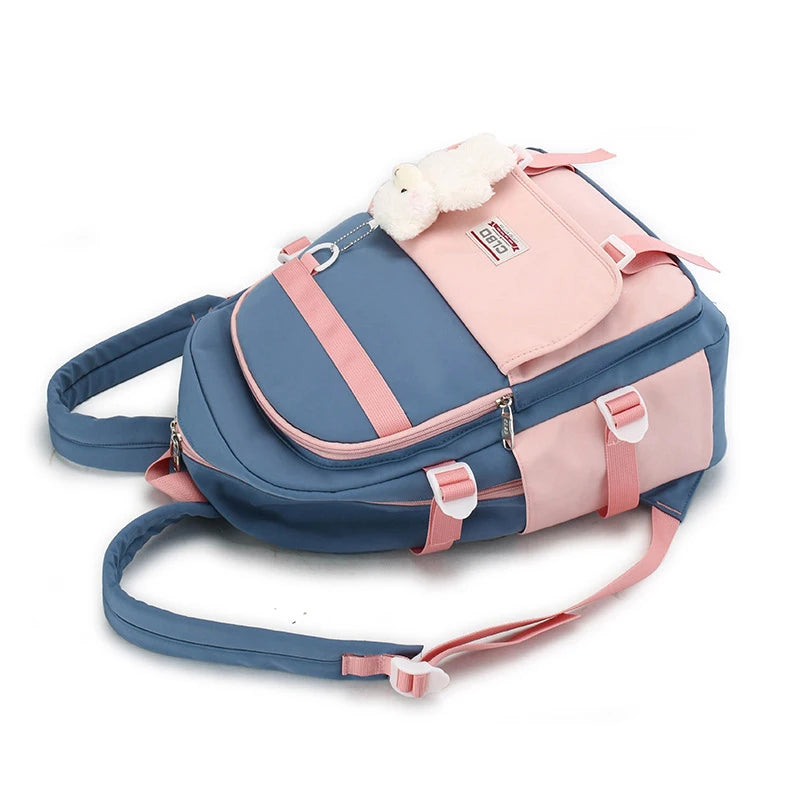 High School Style Backpack Large Capacity Travel Rucksack for Teenage Boy Girl