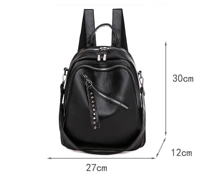Women Backpack PU Leather School Bag Female Shoulder Bag Bagpack Mochila
