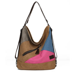 Large Capacity Patchwork Women Backpack School Bags For Teenage Girls