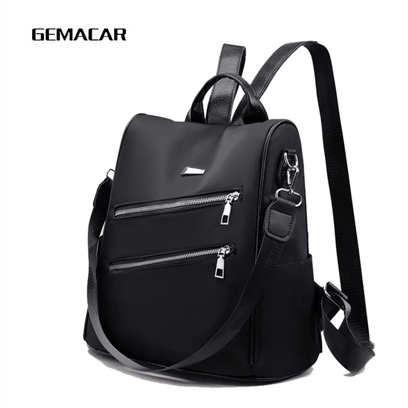 Women Backpack Light Multifunction Travel Anti-theft Red