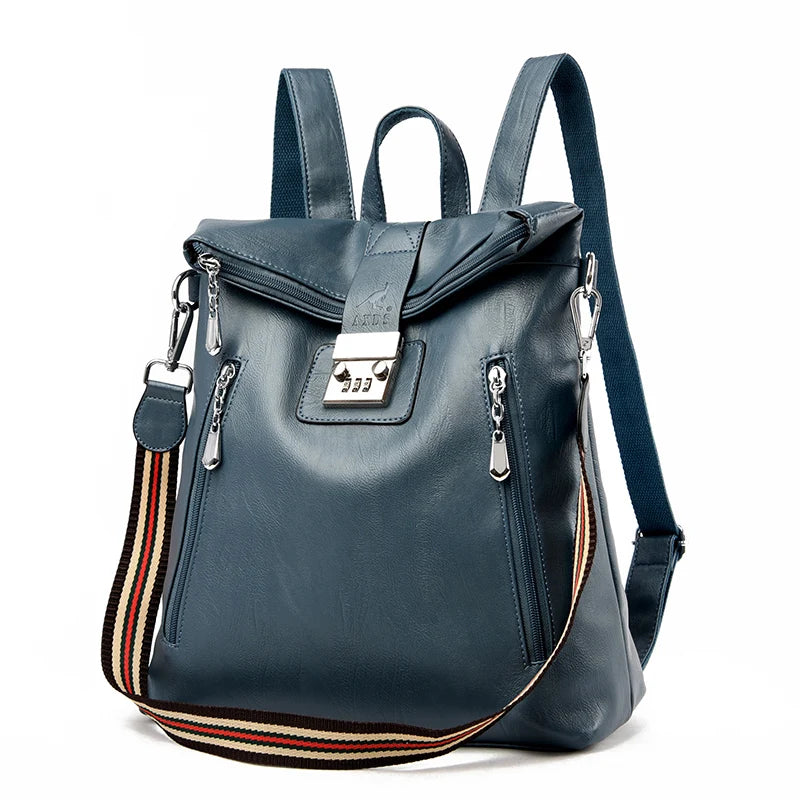 Anti theft Leather Backpack for Women