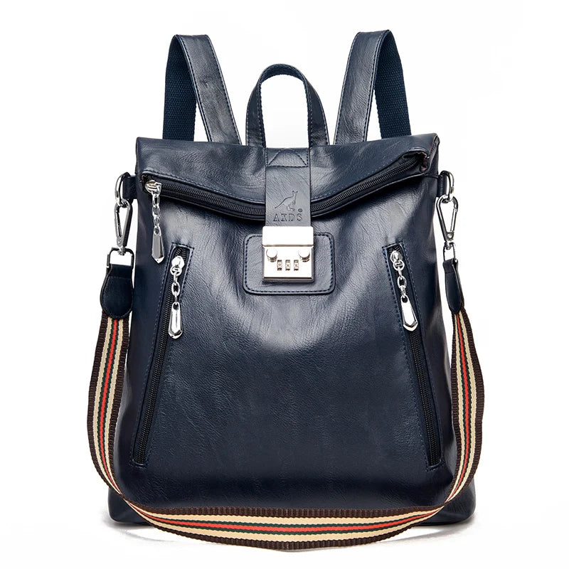 Anti theft Leather Backpack for Women