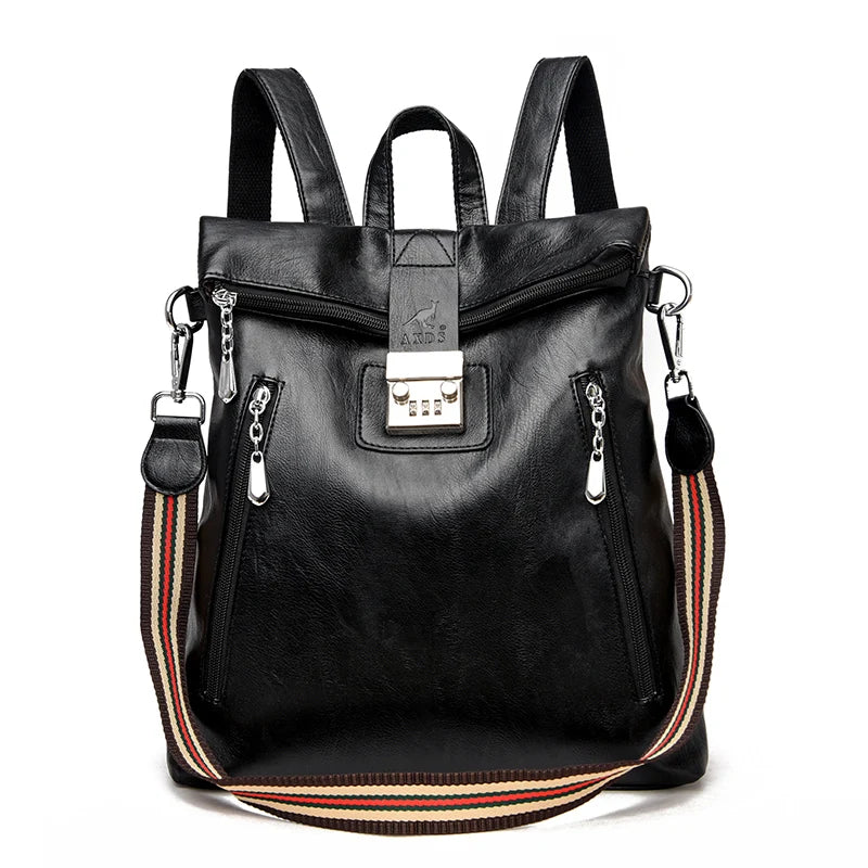 Anti theft Leather Backpack for Women