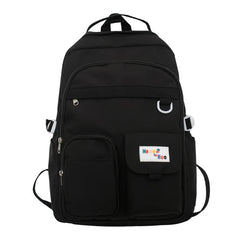 Nylon School Bookbag Daypack for Teen Girls, Large Capacity Rucksack