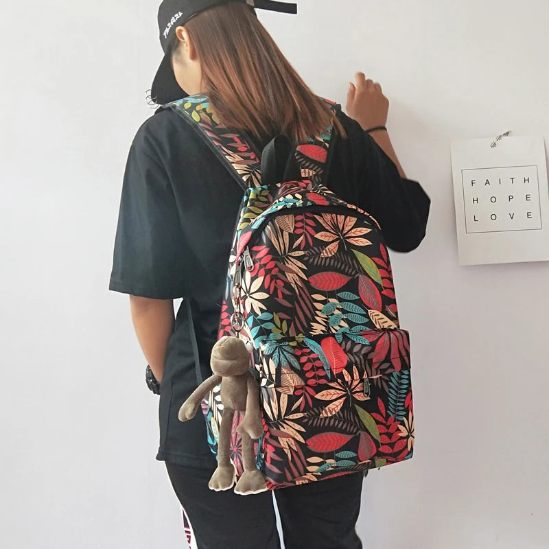 Nylon Travel Backpacks Student School Bag Laptop Male Female Book Bags
