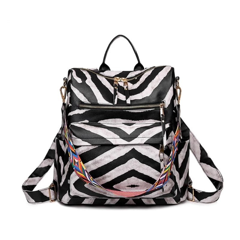 Women Backpack PU Anti-theft Casual Shoulder Bag Ladies Satchel Bags