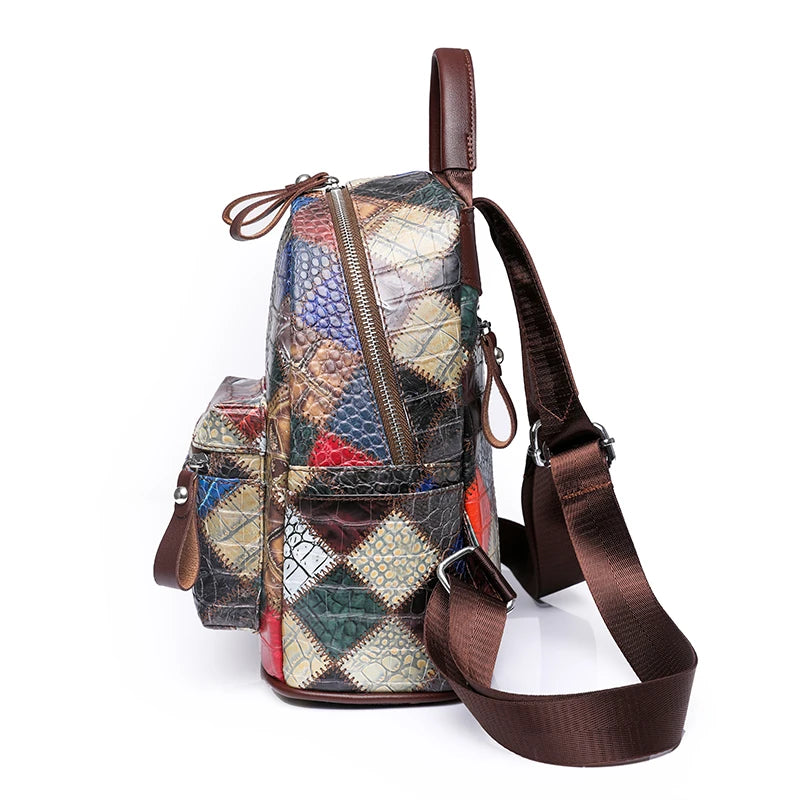 Women Backpack PU Leather Tassel Bags High Female Shoulder Bag Large Capacity
