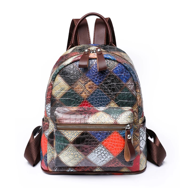 Women Backpack PU Leather Tassel Bags High Female Shoulder Bag Large Capacity