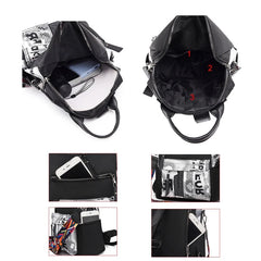 Women Anti-theft Backpack Purse Oxford Travel Bag