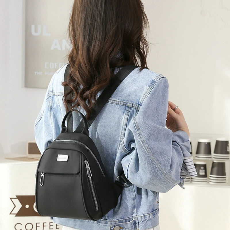 Women Backpack Purse Nylon Rucksack Lightweight Casual Travel Ladies Shoulder Ba