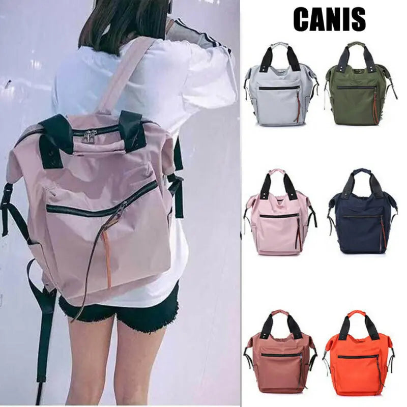 Women Canvas Backpack School Book Bag Satchel Shoulder Rucksack