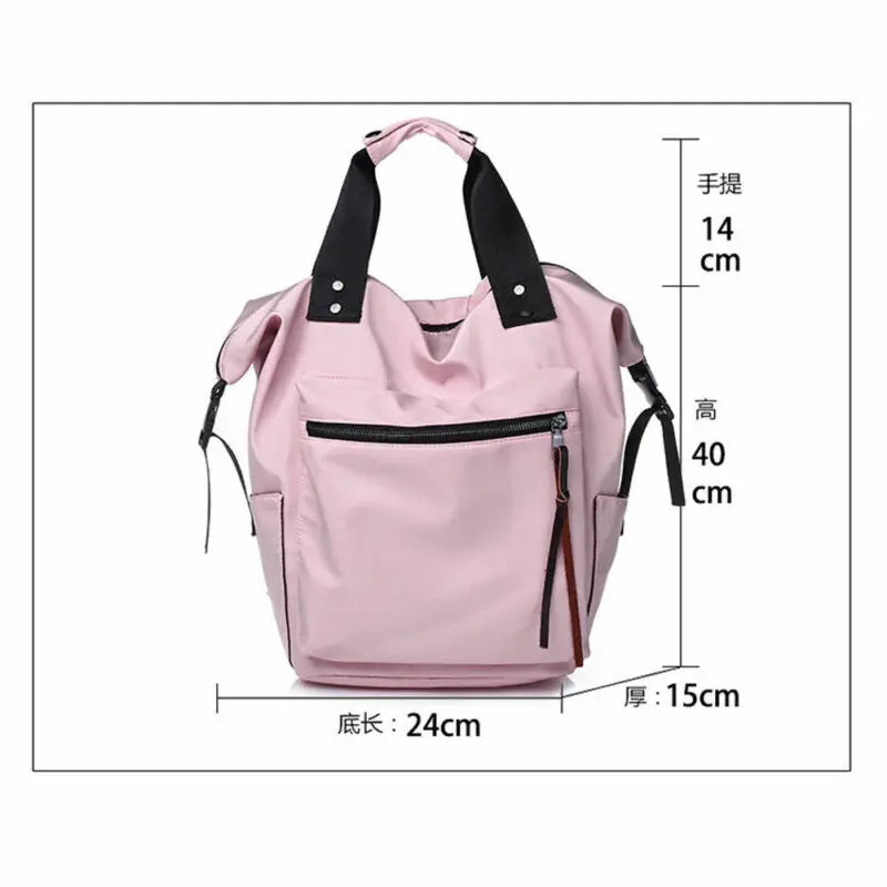 Women Canvas Backpack School Book Bag Satchel Shoulder Rucksack