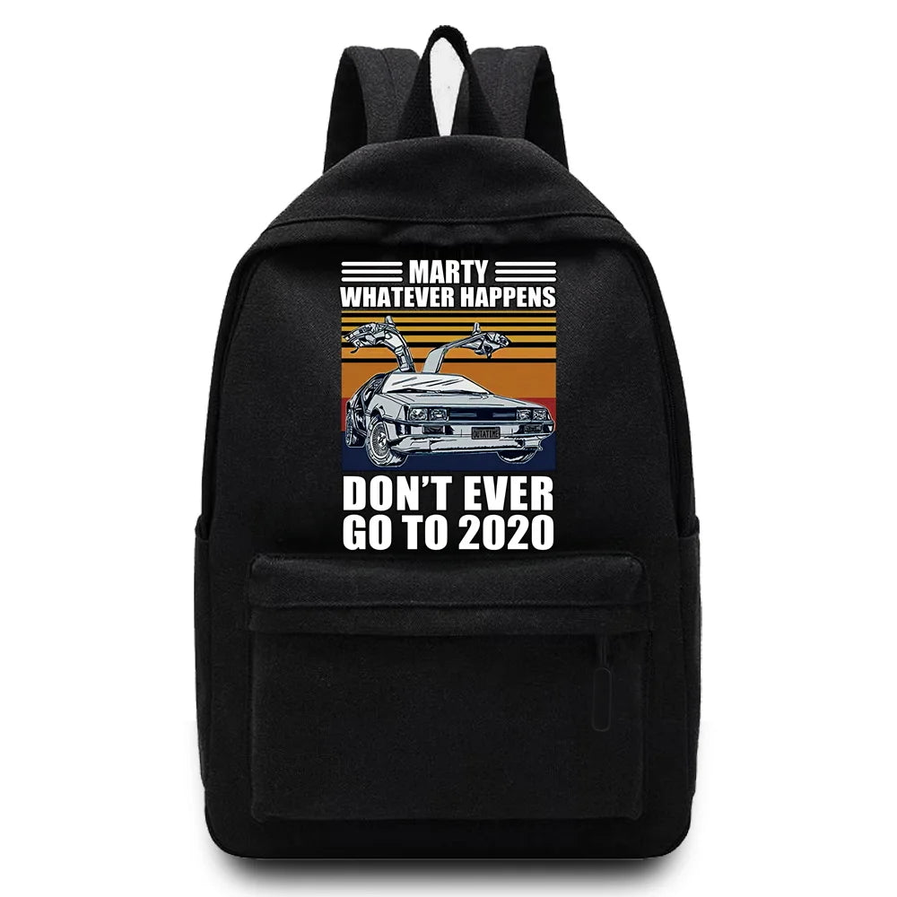 Canvas Laptop Backpack Unisex Backpacks Pew Pattern Printed Sport Bags