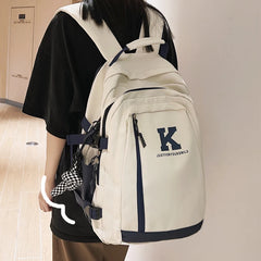 Solid Multi-pocket Travel Laptop Backpack for Teenage Girls & Boys