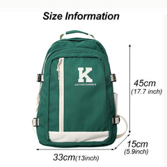 Solid Multi-pocket Travel Laptop Backpack for Teenage Girls & Boys