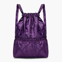 Women Backpack Drawstring Rucksack Sports Cloth Pocket
