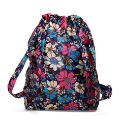 Women Backpack Drawstring Rucksack Sports Cloth Pocket