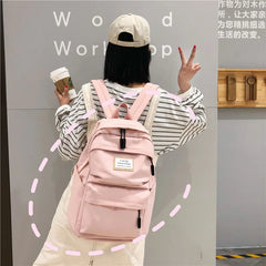 Nylon Women Backpack Student School Bag for Teenage Girls