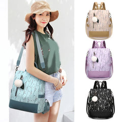 Flower Print Girls School Backpack Travel Daypack