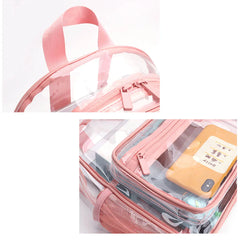 Transparent PVC Women Backpack for College Students