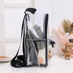 Women Transparent PVC Backpack Waterproof Bag