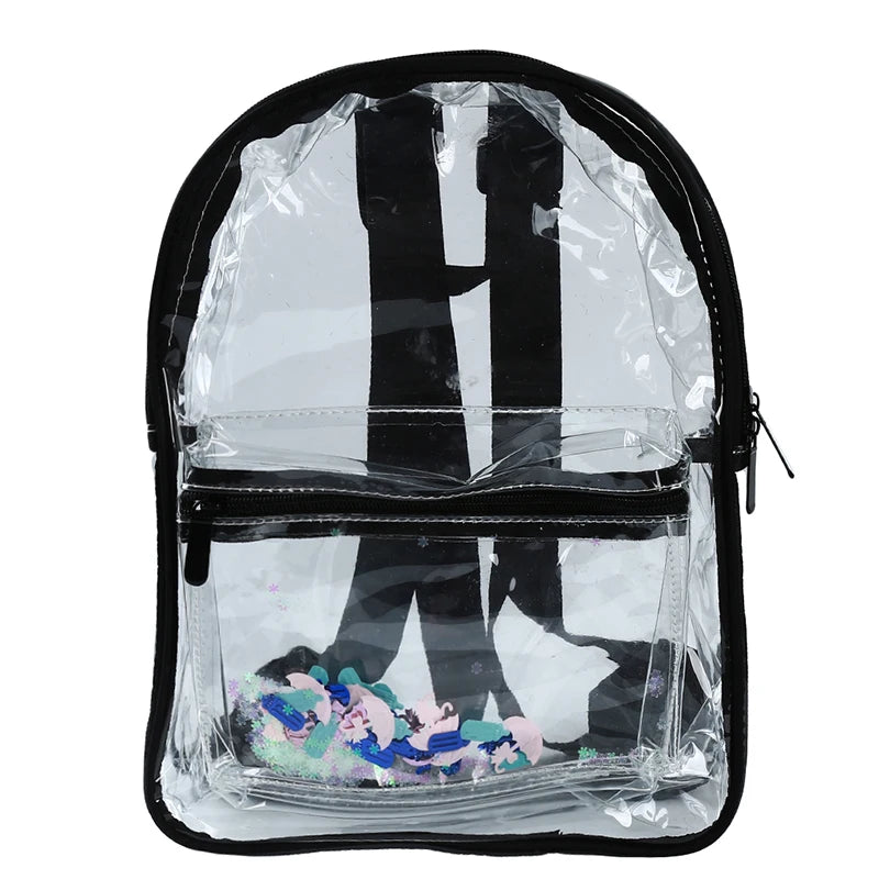 Women Backpack Transparent Waterproof PVC Bag Female College Students