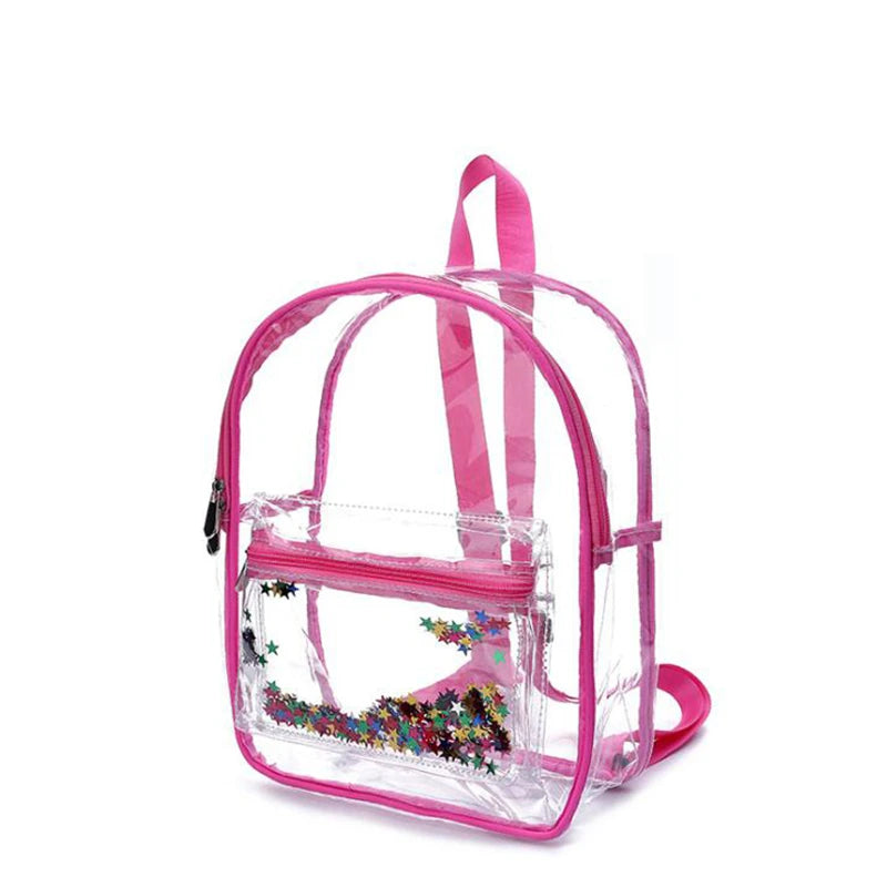 Women Backpack Transparent Waterproof PVC Bag Female College Students