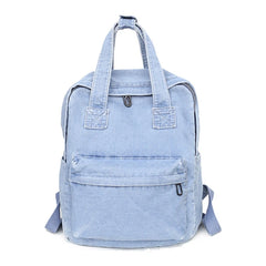 Retro Denim Backpack for Girls