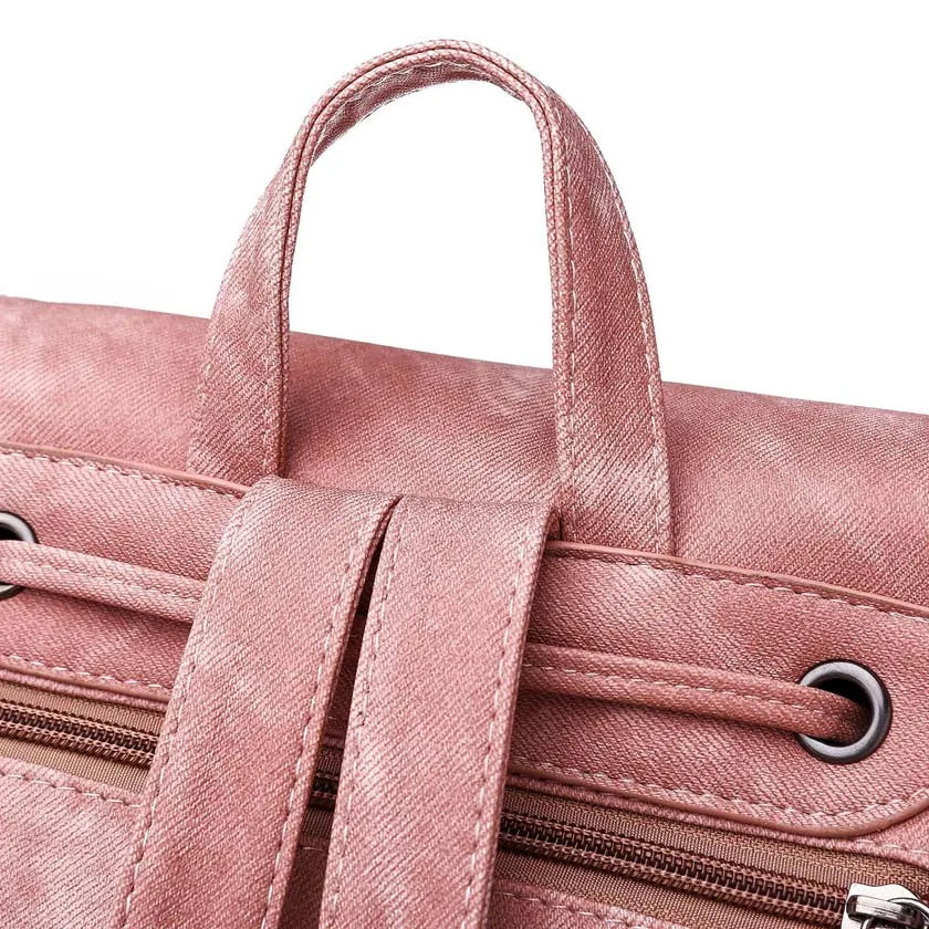 Women Backpack Waterproof Anti-theft Lightweight PU Leather Shoulder Bag
