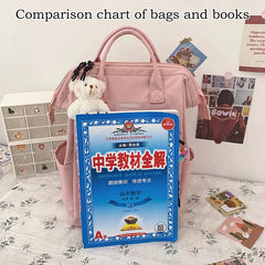 Waterproof Candy Colors Backpack - Student Bookbag Girl Travel Rucksack