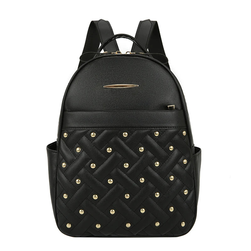 Women Backpack Waterproof Leather Ipad Backpack Large Capacity