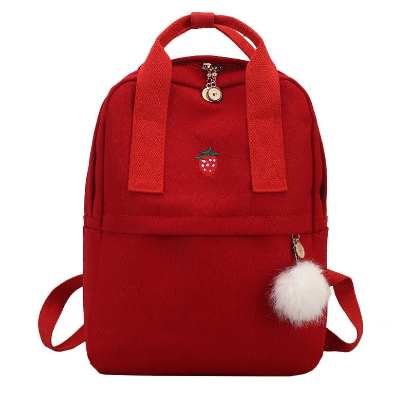 Vintage Stylish School Bag Ladies Canvas Backpack Bookbag