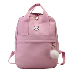 Vintage Stylish School Bag Ladies Canvas Backpack Bookbag
