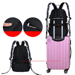 Women Backpack for School Teenagers Stylish School Bags USB Charging
