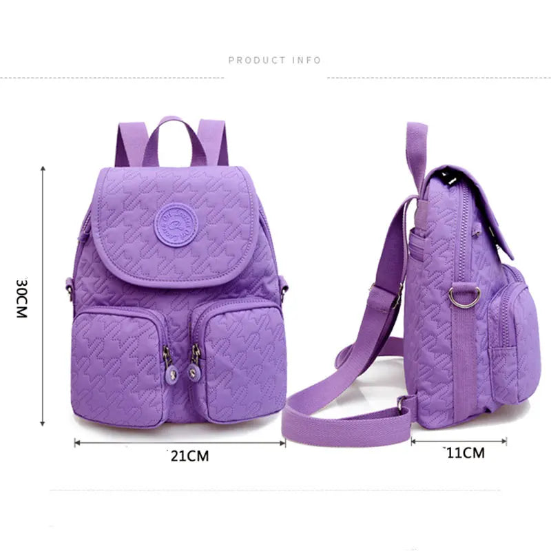 3 In 1 Women Backpacks School Bag Nylon Waterproof Travel Bag