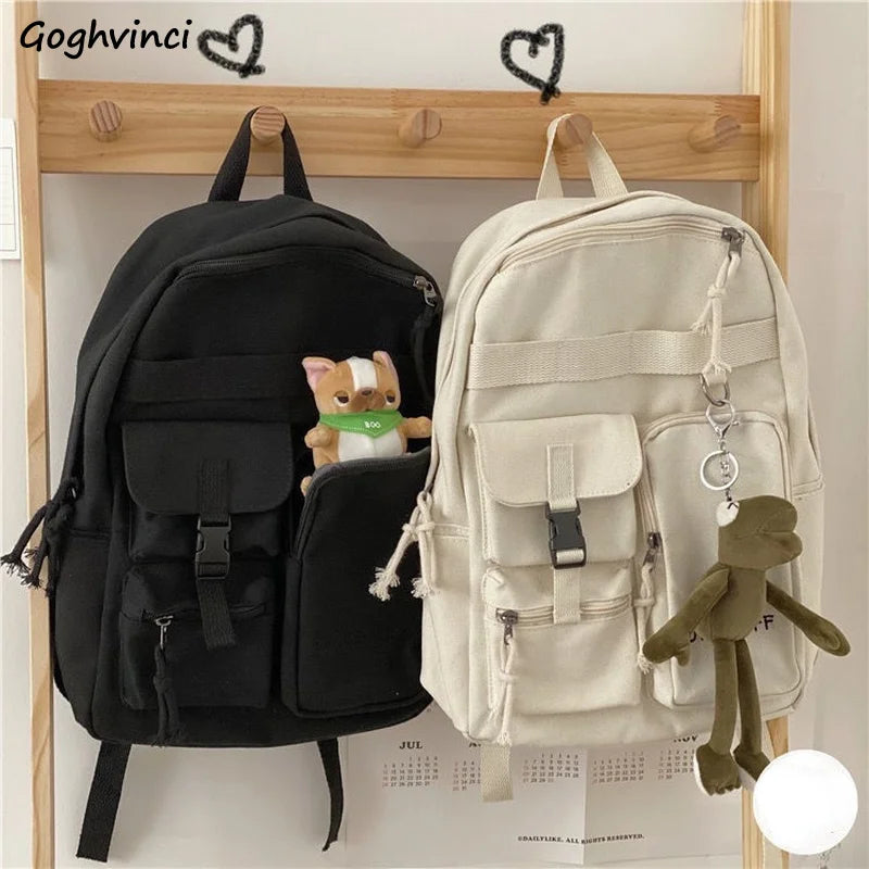 Women Backpacks Letter Embroidery Casual Tote High Street Harajuku
