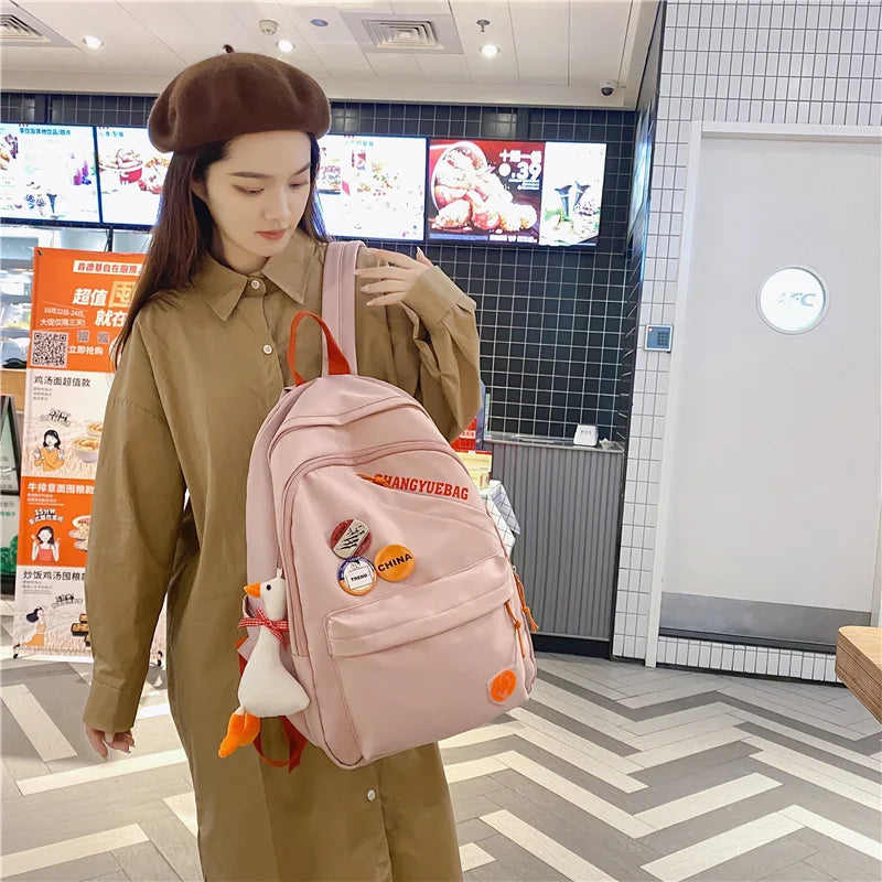 Large Capacity Women Backpack for College Travel Laptop Schoolbag