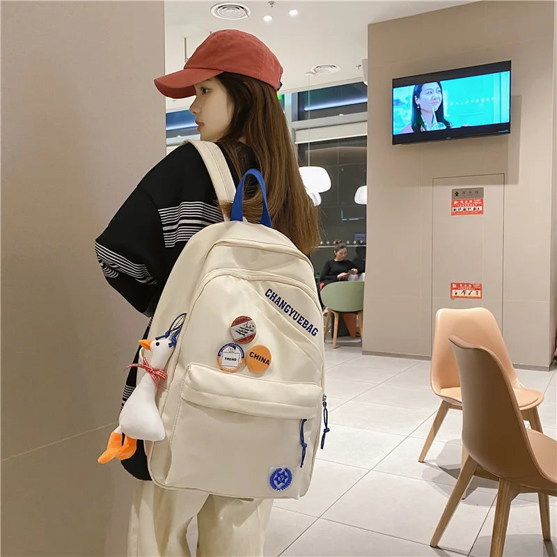 Large Capacity Women Backpack for College Travel Laptop Schoolbag
